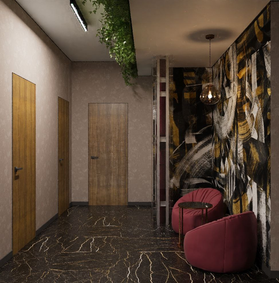 Дизайн массажной студии в стиле эклектика