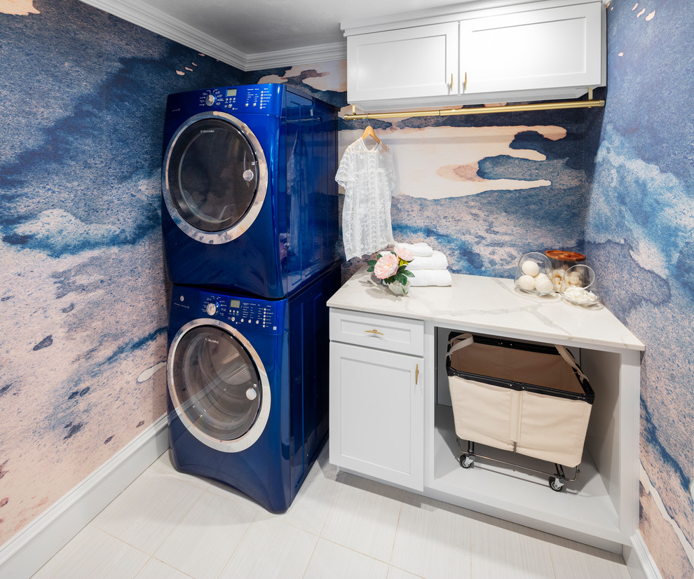 Photo of an eclectic laundry room in Boston.