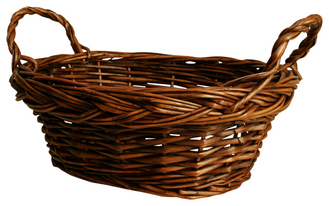 Wald Imports Brown Willow 11 Decorative Storage Basket 
