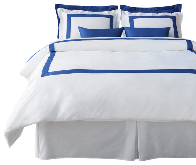 LaCozi Cotton Sateen Modern Boutique Hotel Collection Royal Blue Duvet Cover Set