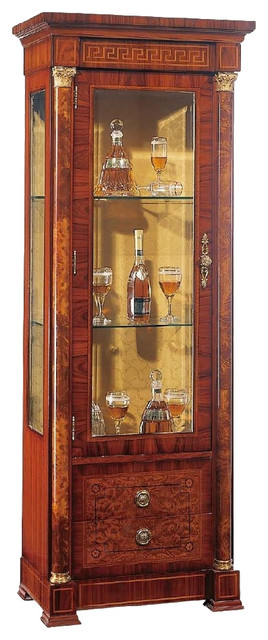 Orpheus Single Door Display Cabinet Traditional China Cabinets