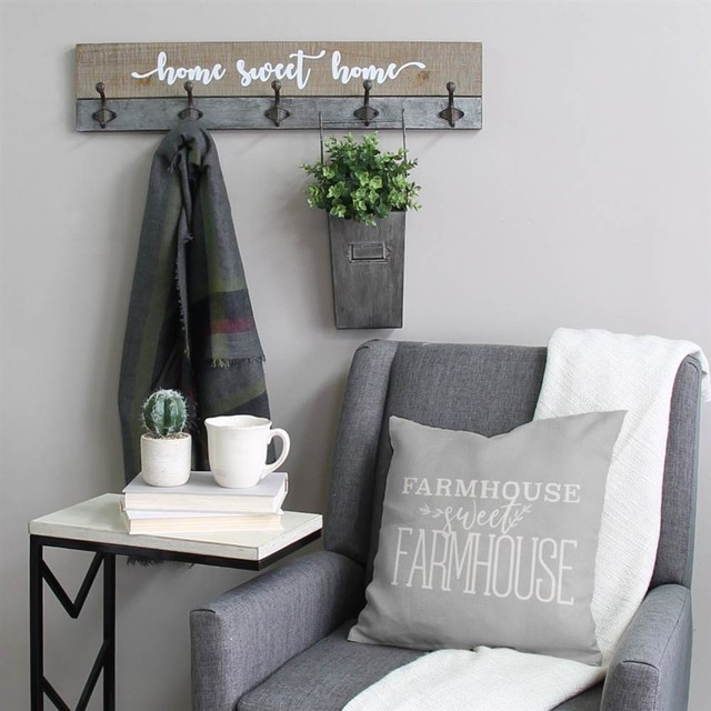 Stratton Home Decor Rustic Home Sweet Home Hooks - Farmhouse - Wall ...