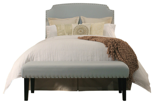 Grosvenor Upholstered Headboard And Bench Set Queen Full Size Grosvenor Upholstered Headboard And Bench Set Queen Full Size Dusty Aqua