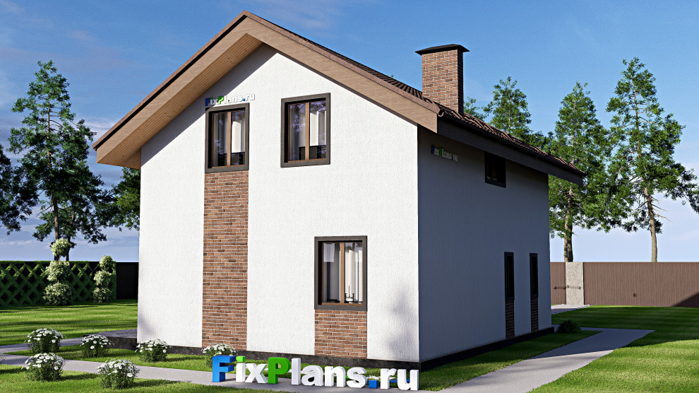 Проект дома с мансардой 11х10 м S137м2 F-17603