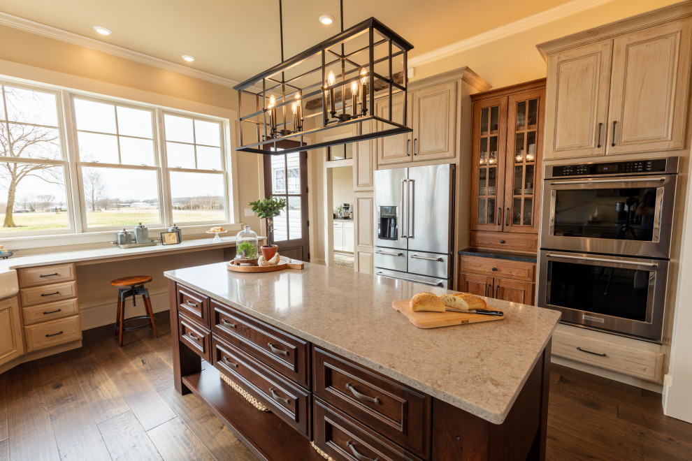 Inspiration for a large kitchen remodel with an island