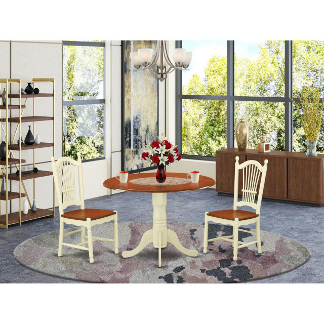 3Piece Kitchen Set, Table and 2 Dining Chairs Contemporary