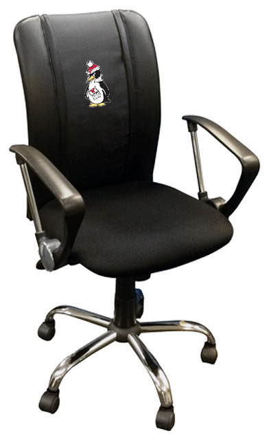 Youngstown State Penguins Task Chair With Arms Black Mesh Ergonomic