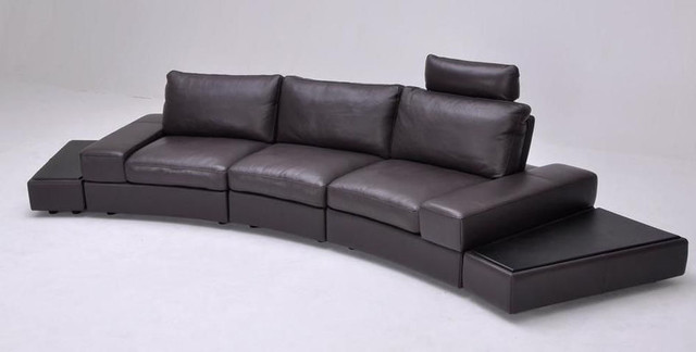Overnice Curved Sectional Sofa in Leather - Modern - Sectional Sofas ...