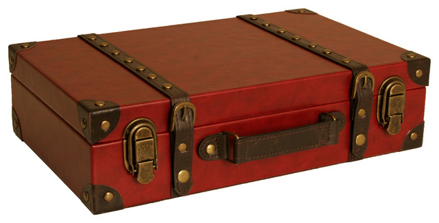 faux leather suitcase