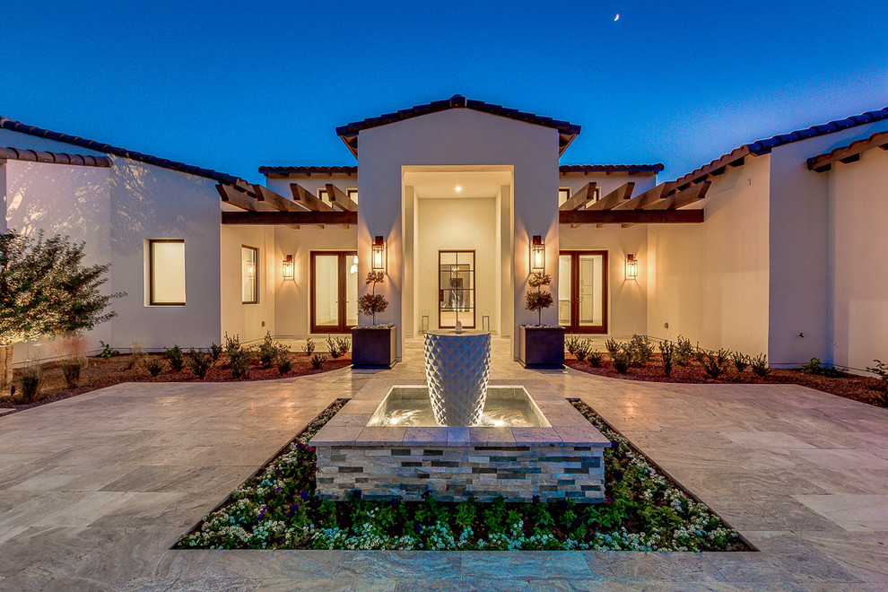 Inspiration for a transitional home design remodel in Phoenix