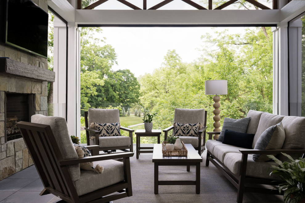 Inspiration for a transitional patio remodel in Indianapolis