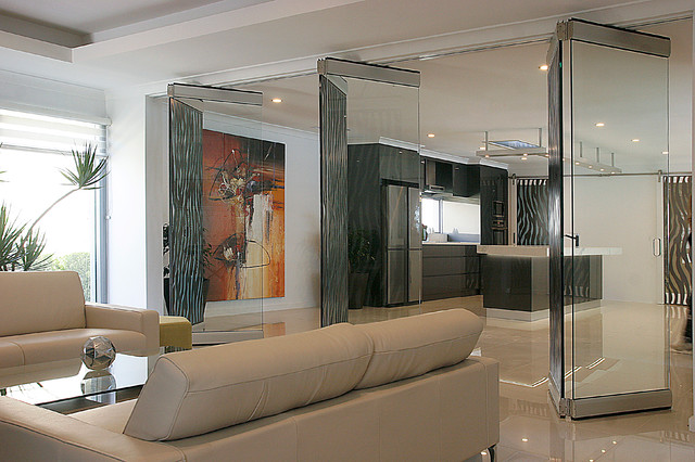 Bespoke Glass Divider moderne-dagligstue