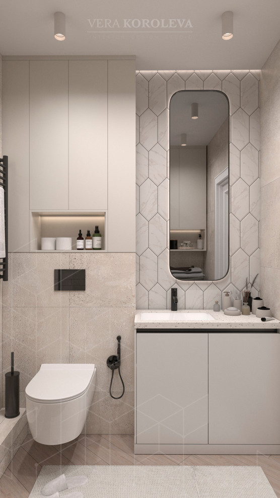 Дизайн двухкомнатной квартиры для семьи с девушкой-подростком в ЖК "Ультра Сити"