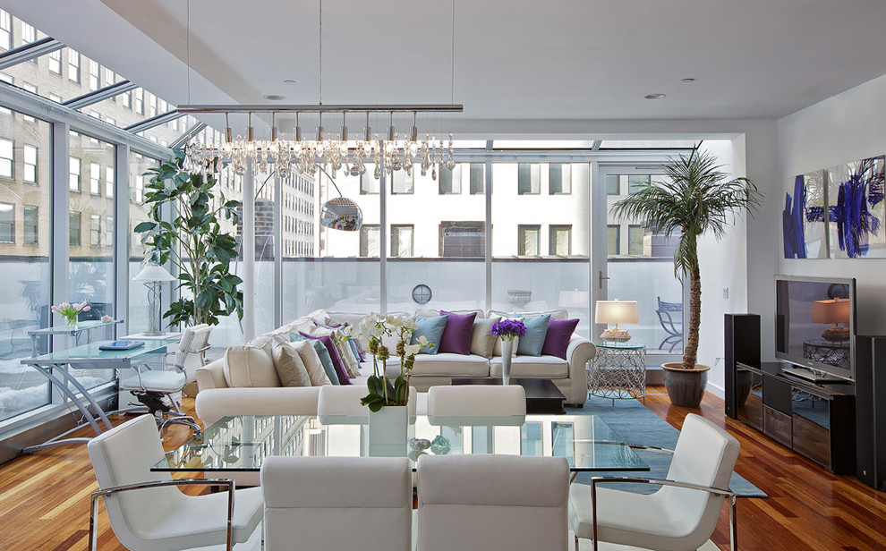 Tribeca Penthouse Living Room Contemporary Living Room New