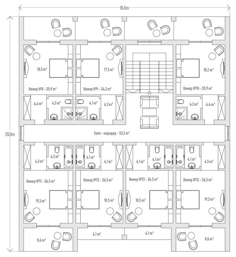 План 3 этажа