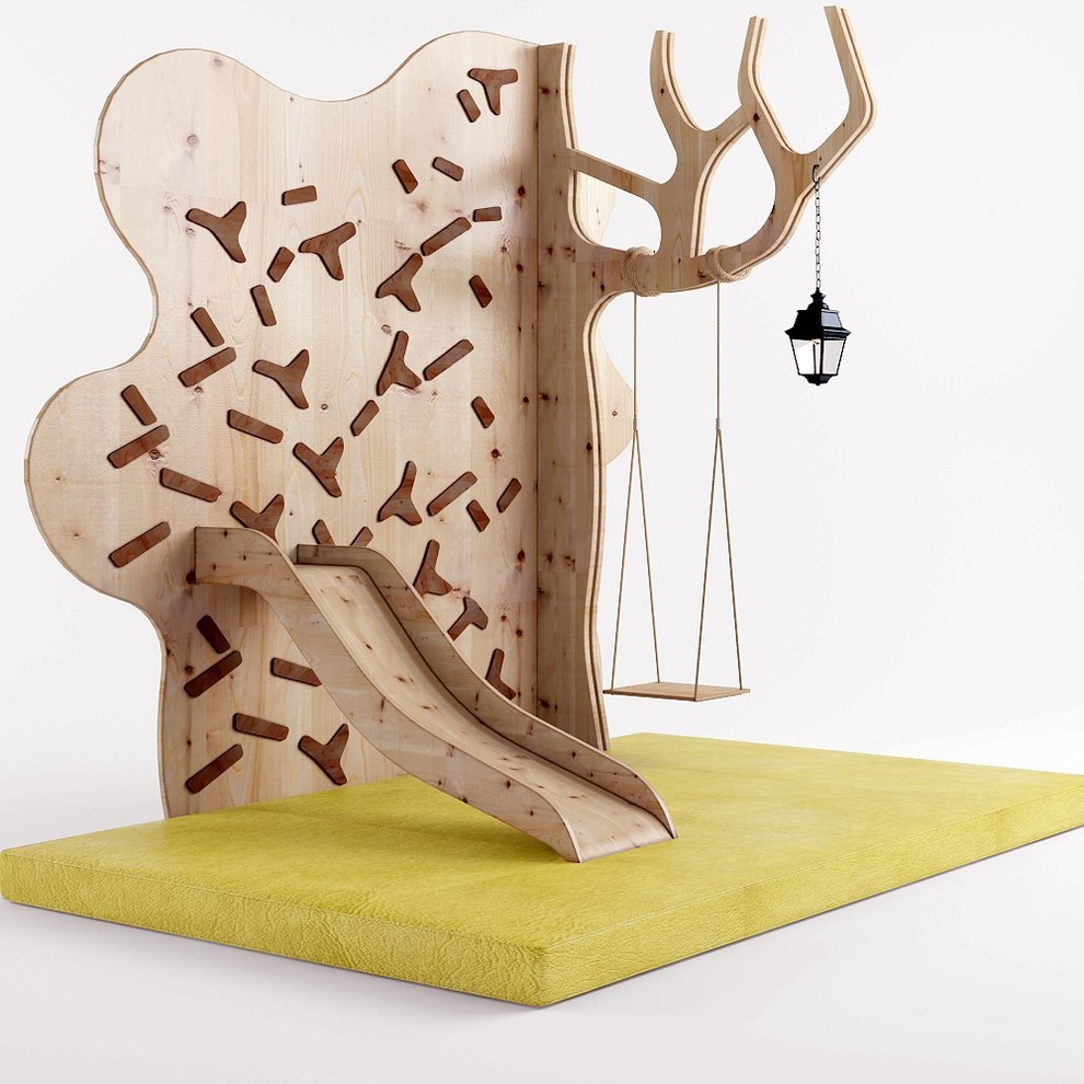 Детский уличный комплекс из дерева