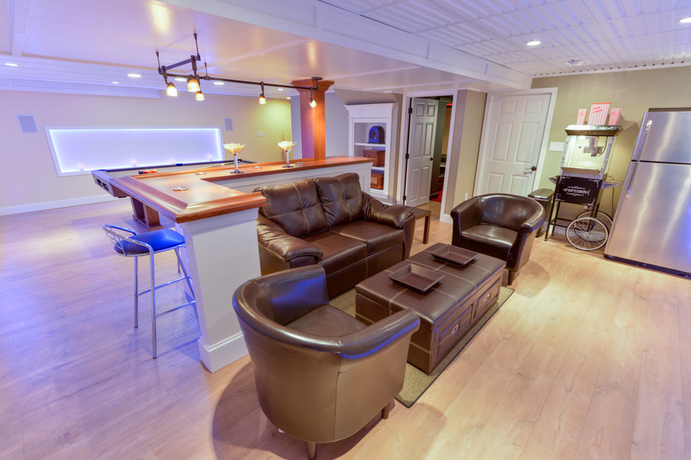 Elegant basement photo in Philadelphia