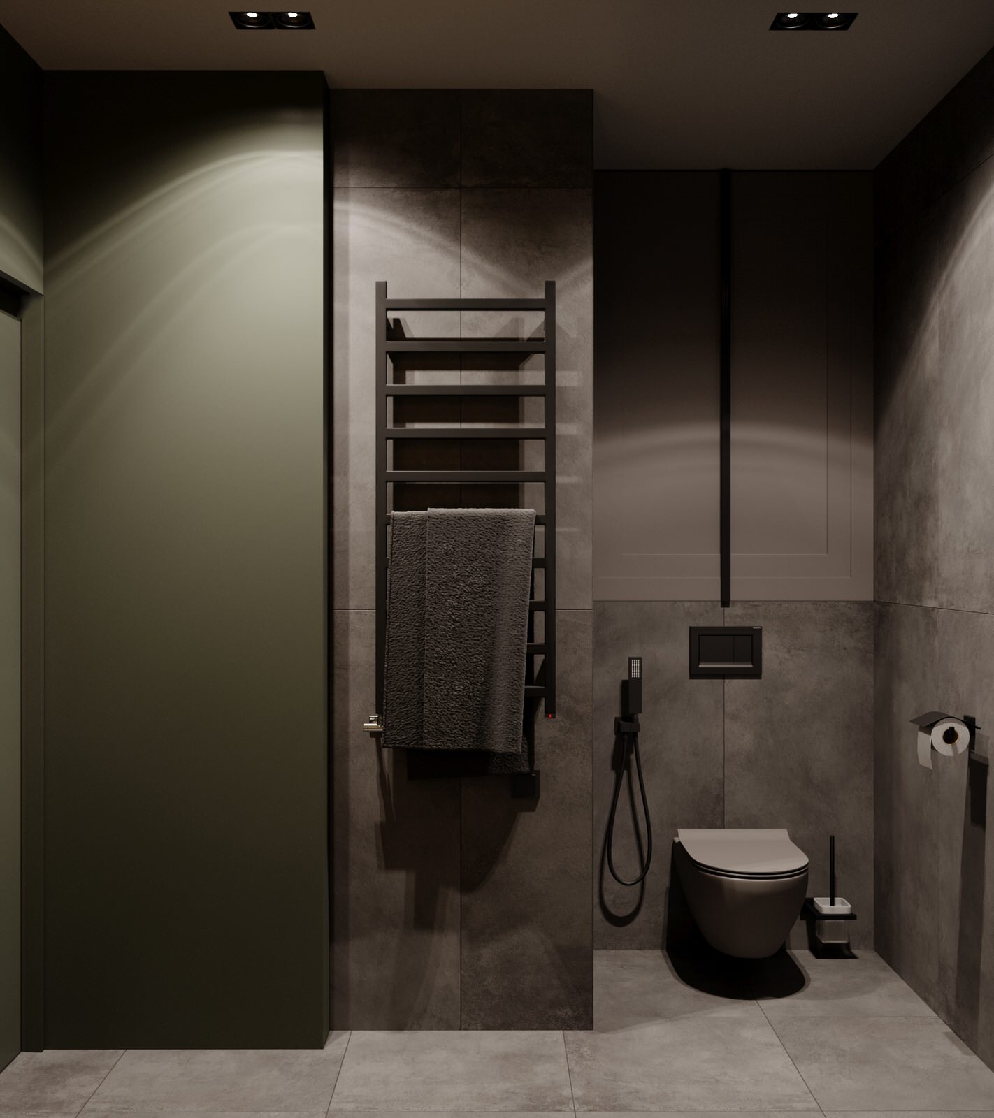 Цветной унитаз в интерьере