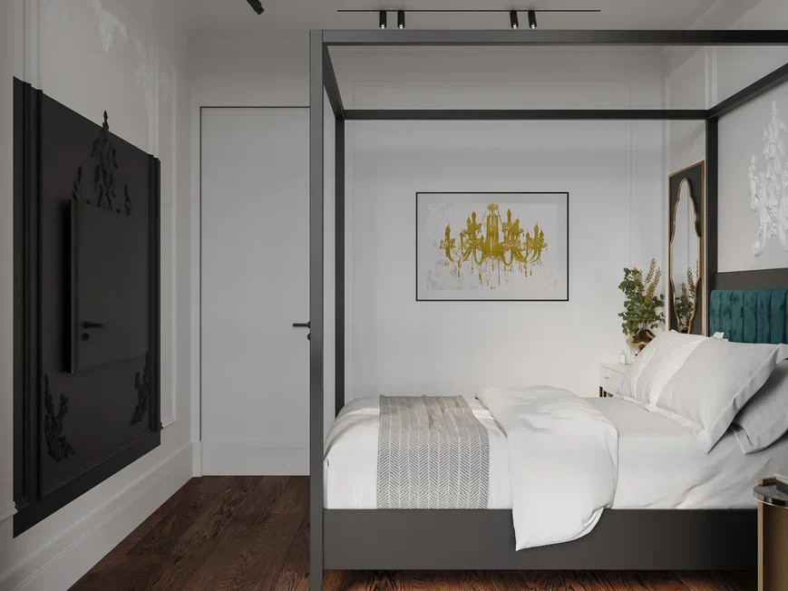 Квартира бизнес класса 90 м² в стиле неоклассика