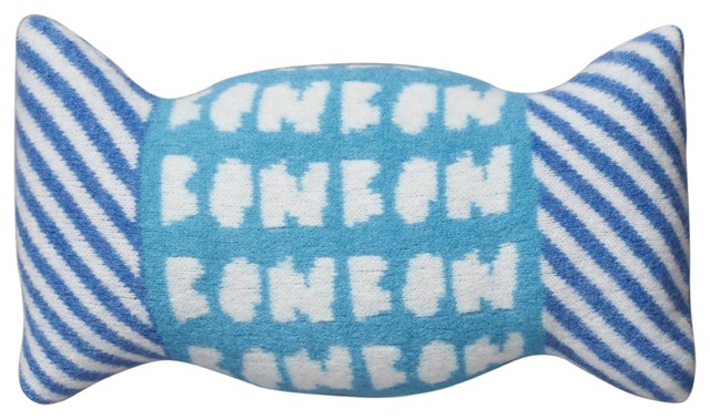 Bonbon Wool Cushion, Blue