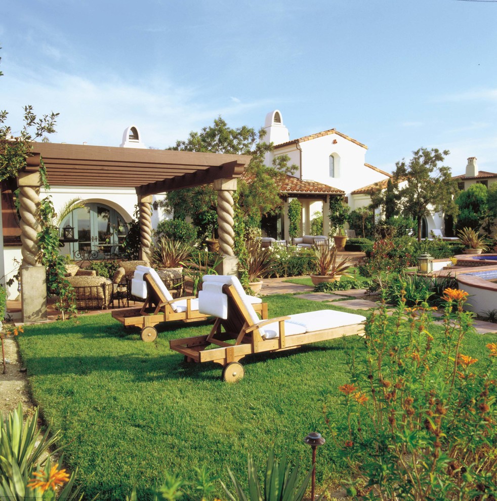Eclectic patio in Orange County.