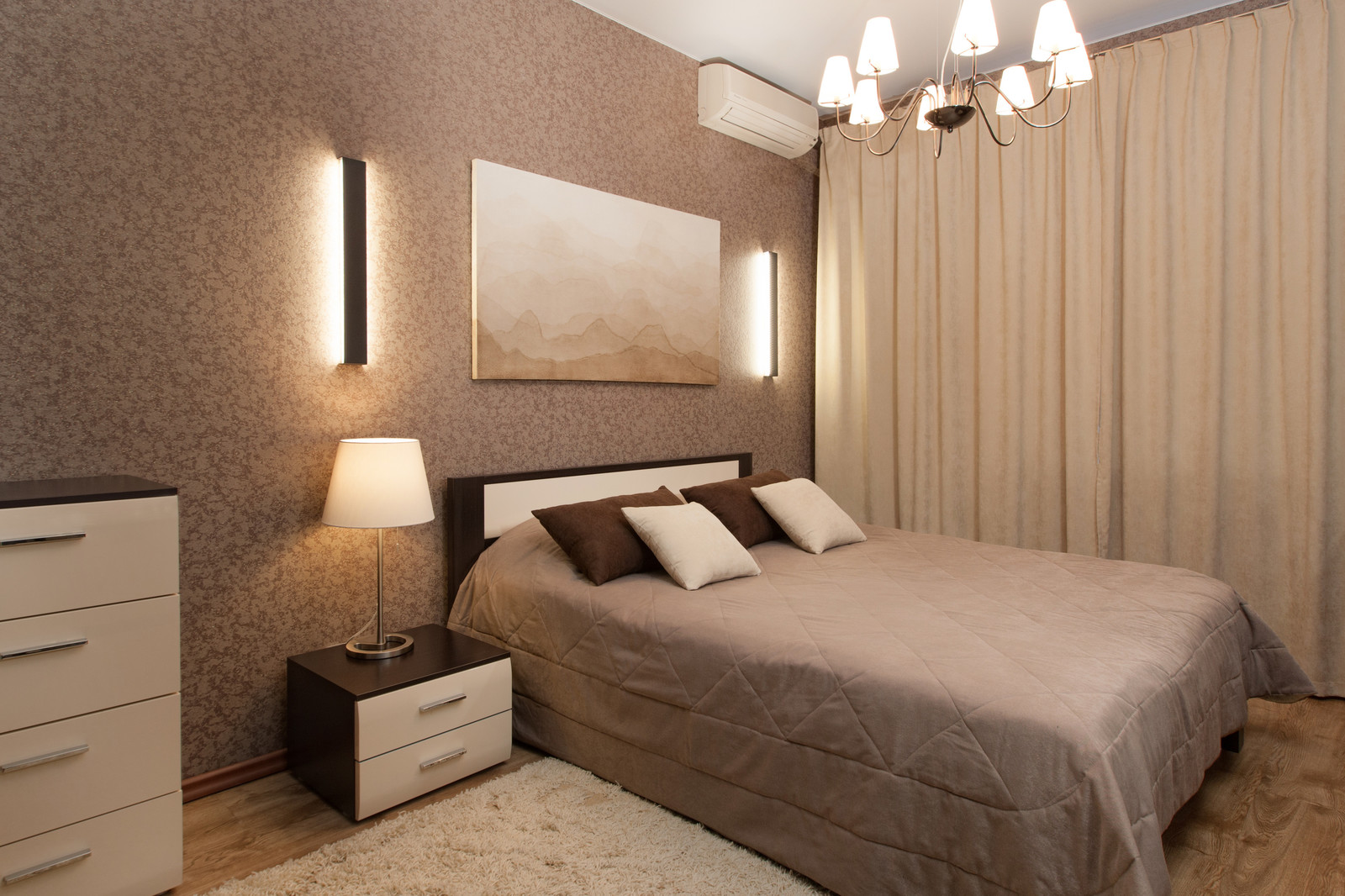 Интерьер ванной и спальных комнат