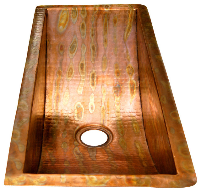 Rectangular Bar Copper Sink Undermount Or Drop In