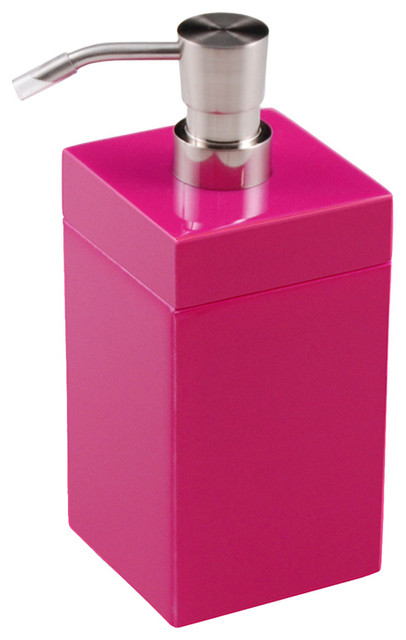 pink soap dispenser