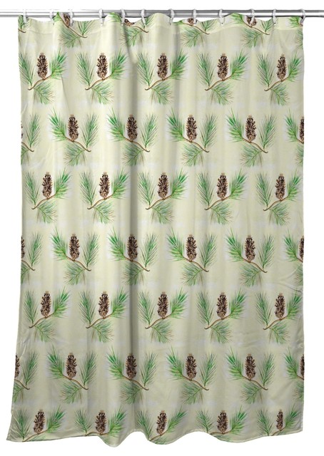 Betsy Drake Betsy's Pine Cone Shower Curtain - Rustic - Shower Curtains ...