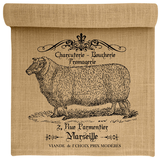 French Farmhouse Burlap Table Runner Runners French Farmhouse Burlap Table Runner