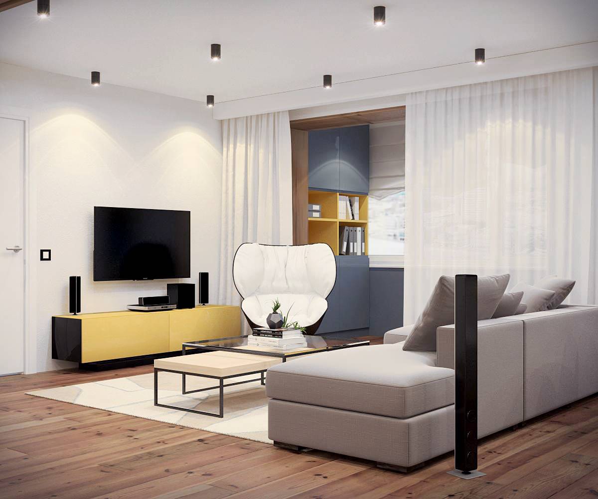 Дизайн-проект трехкомнатной квартиры "Над облаками"