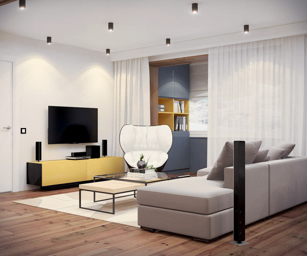 Дизайн-проект трехкомнатной квартиры "Над облаками"