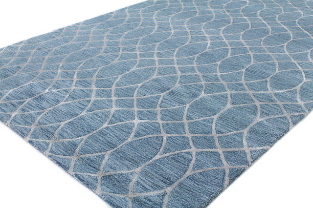 Bashian Contempo Hand Loomed Azure Area Rug Bashian Contempo Hand Loomed Azure Area Rug
