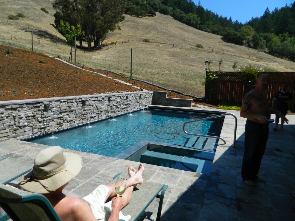 Wine Country Hillside Pool and Terrace