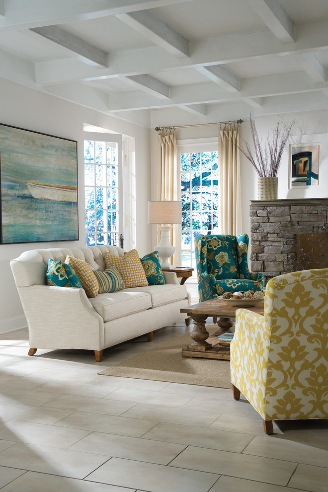 Inspiration for a contemporary living room in Charlotte.