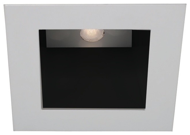 WAC White - Black 4" LED Square Recessed Light Trim