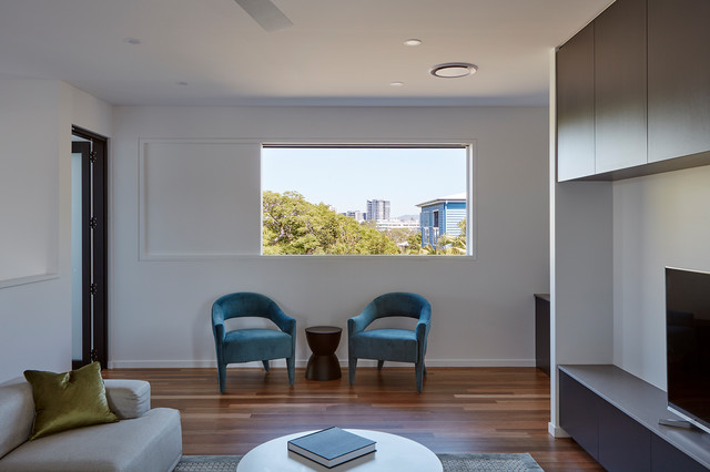 Tower House contemporary-vardagsrum