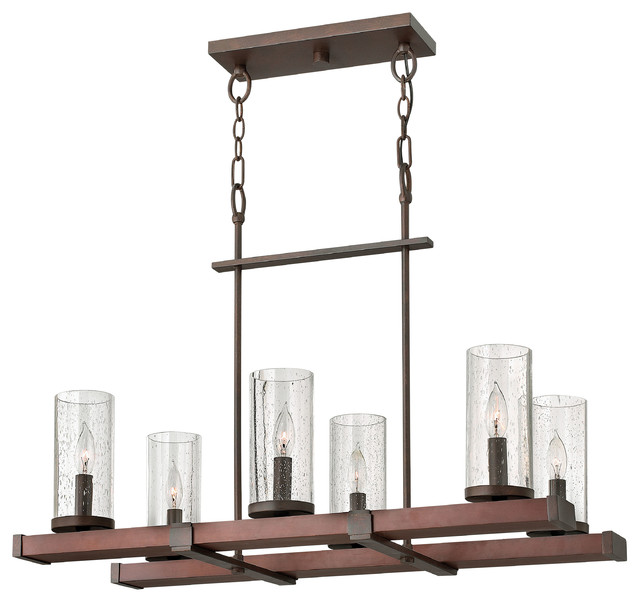 Rectangular Wood Chandeliers Houzz Frederick Ramond Fredrick Jasper 6 Light Rectangular Chandelier Chandeliers