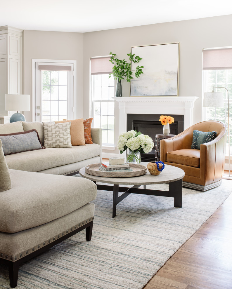 Transitional family room photo in DC Metro