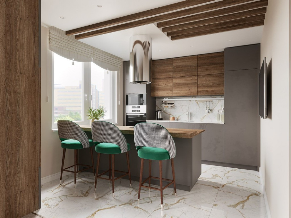 Дизайн интерьера квартиры в современном стиле в ЖК «Царская столица», 107 кв.м.