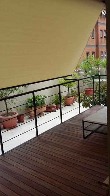 Pavimento in Legno da Esterni Ip&egrave; tabacco contemporary-deck
