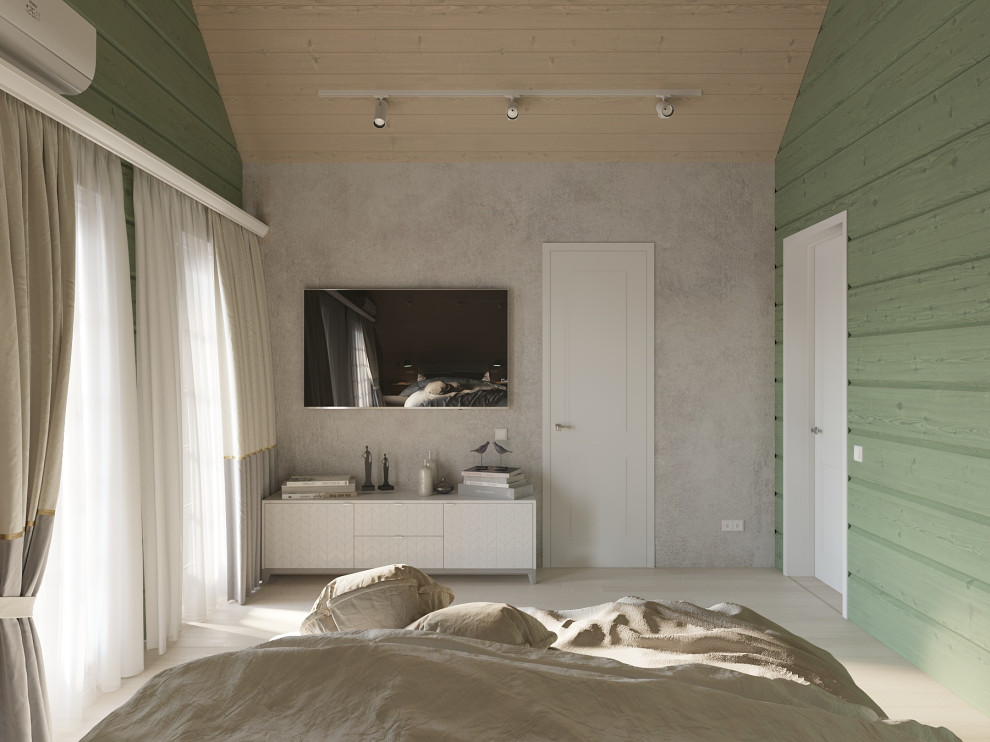 Двухэтажный деревянный дом