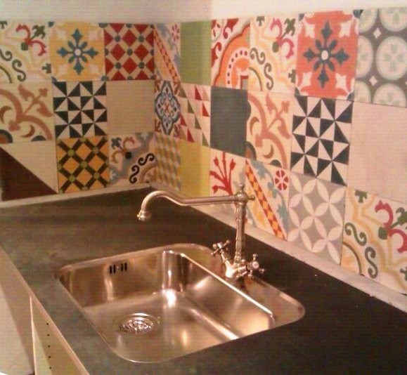 Wall Tile Patchwork medelhavsstil-koek