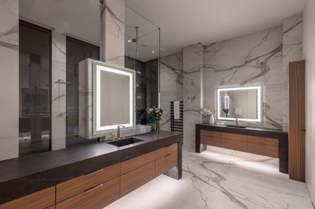 Meyer Residence/Vista Serena modern-badezimmer