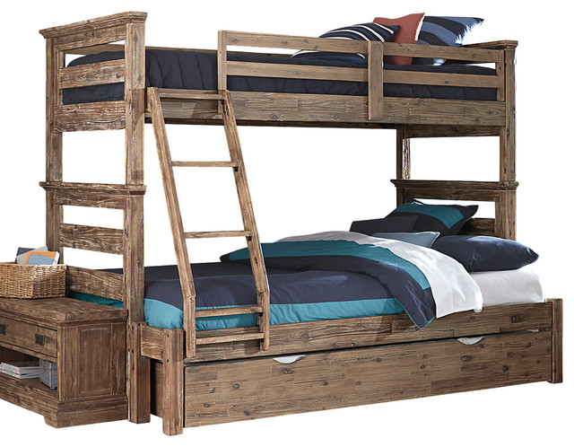 Traxler Sandwashed Gray Bunk Bed  Rustic  Kids Beds  by Totally Kids fun furniture  toys
