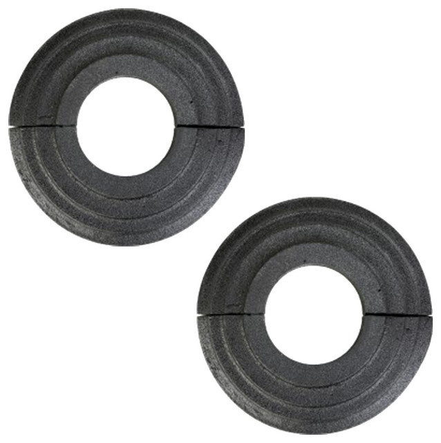 Radiator Flanges Black Aluminum Escutcheon 1 1/4'' ID Pack of 2