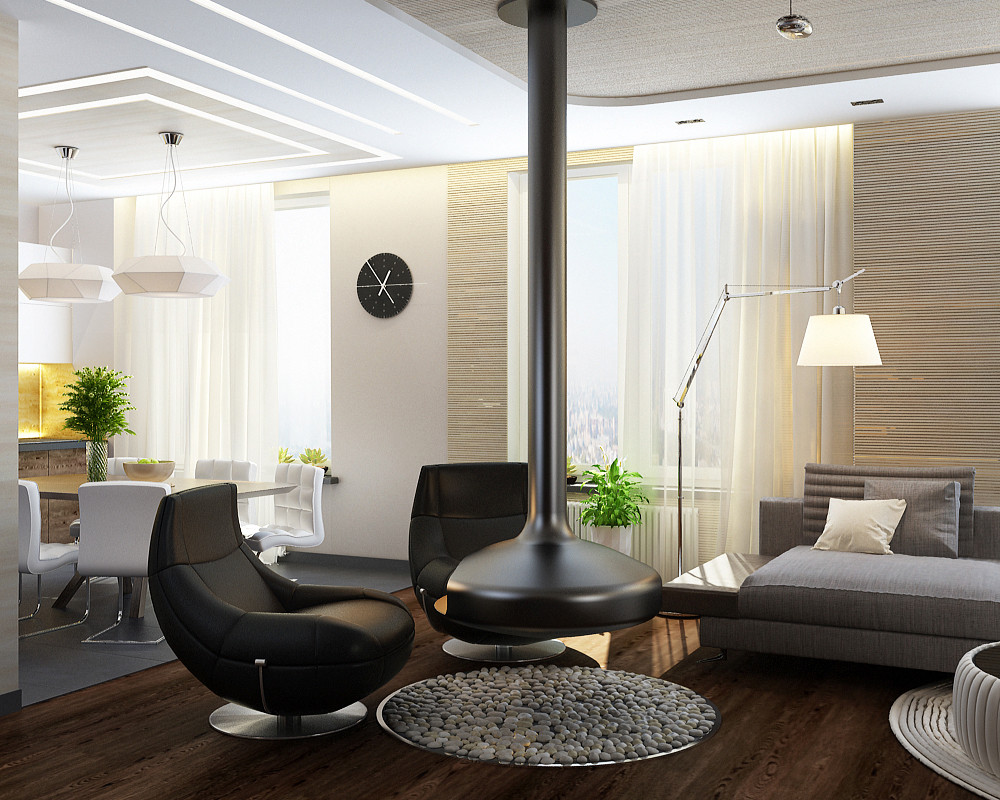 Современный дизайн квартиры в Москве