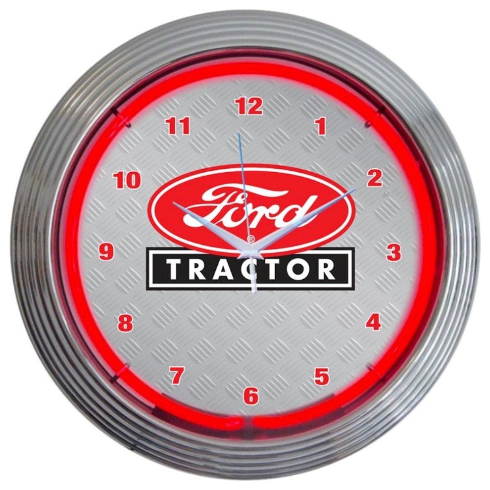 Ford Tractor Neon Clock Contemporary Wall Clocks by Sawyer Twain