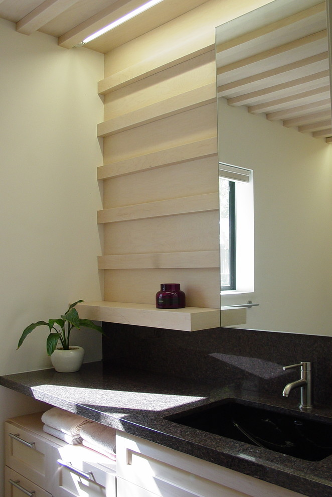 Photo of a contemporary powder room in San Diego.