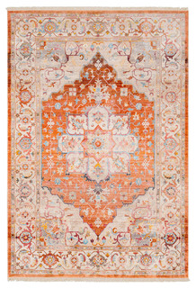 Stoneboro Vintage Blue Orange Tassel 2' x 2'11 Area Rug Stoneboro Vintage Blue Orange Tassel 2' x 2'11 Area Rug